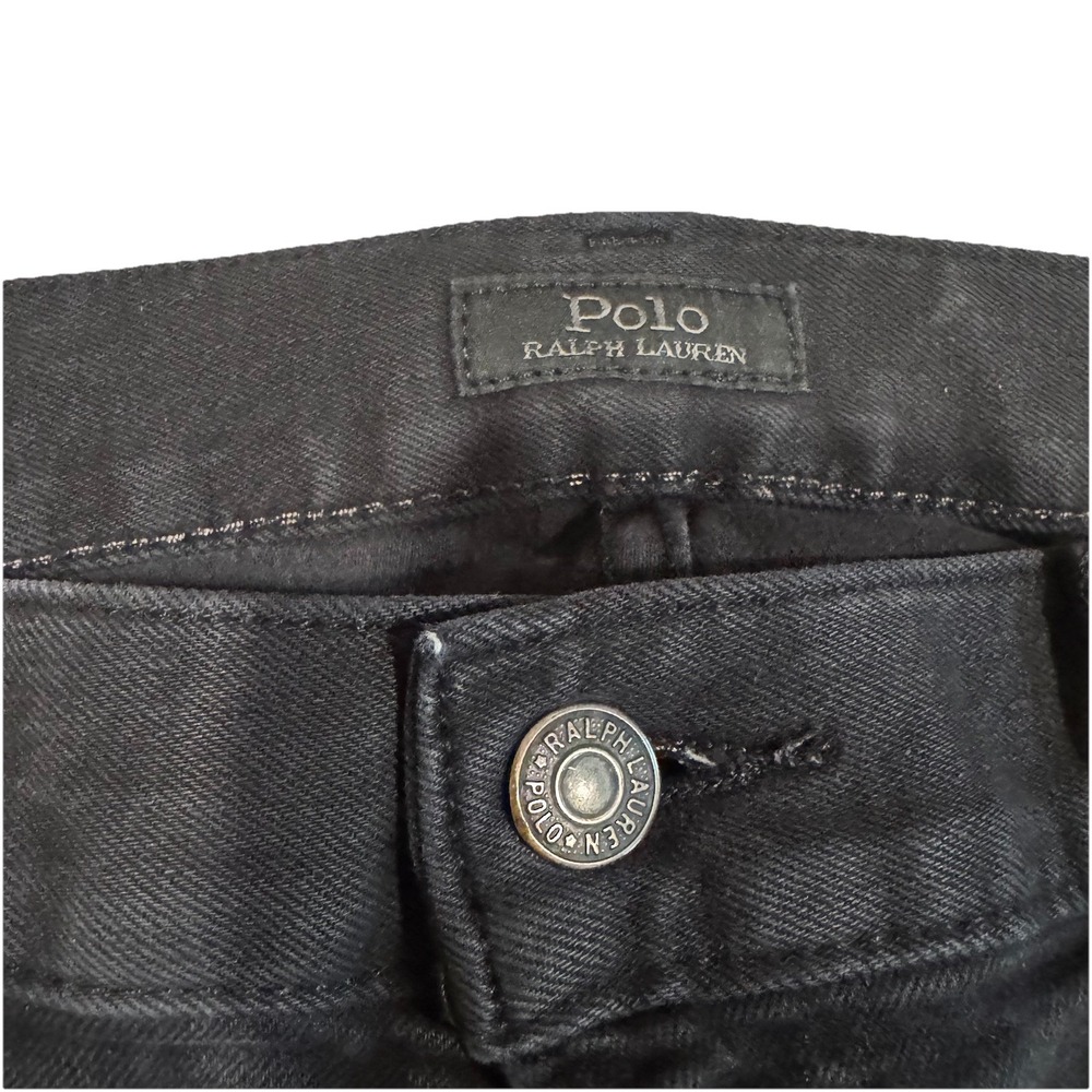 Polo Ralph Lauren The Varick Slim Straight Black Jeans Mens Size 33x32 Denim - Picture 3 of 9